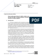 Comité de Derechos Del Niño (2023) - OG #26, Relativa A Los Derechos Del Niño y El Medio Ambiente, Con Particular Atención Al Cambio Climático