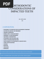 1 Orthodontic Consiations of Impacted Teeth