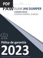 Póliza de Garantía JH6 DUMPER 2023