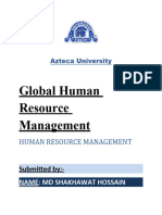 Global Human Resource Management MD SHAKHAWAT HOSSAIN