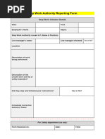 Stop Work Authority Reporting Form