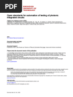 Open Standards For Automation of Testing of Photonic Integrated Circuits