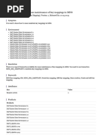 MDG-KM: Mass Maintenance of Key Mappings in MDG: Symptom