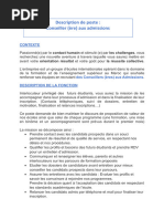 Description de Poste Conseiller Aux Admissions Planeta