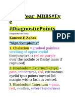 Eye Diagnosis Points