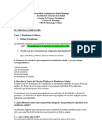 Cuestionario 2. Membranas Celulares Unidad 2 Fisiologia Celular