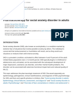 Pharmacotherapy For Social Anxiety Disorder in Adults - UpToDate