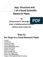 BAMANGA - Steps - Structure and Content of A Good Research Paper