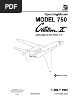 Citation X 750 Operating Manual