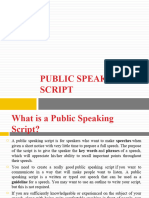 Public Speaking Script