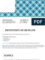 Demand, Supply and Elasticity