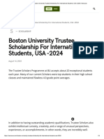 Boston University Trustee Scholarship For International Students, USA - 2024 - Newsuce