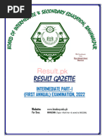 Bise BWP 11th Class Result 2022 Gazette