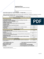 Internship Performance Appraisal Form