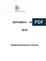 Herborización de Plantas