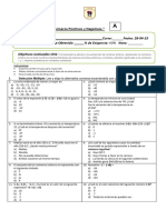 Prueba de Enteros 7 Año A y B PDF