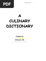 A Culinary Dictionary