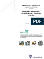 U1 - La Empresa Constructora Situación Actual y Conceptos Generales