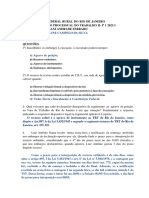 Prova de Processo Trabalho 2023 - P1 - UFRRJ