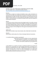 T. Aguilar García Identidad, Cuerpo y Saber. Metamorfosis y Modernidad en La Obra de F. Kafka-1