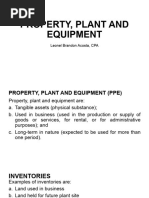 Property, Plant and Equipment: Leonel Brandon Acosta, CPA