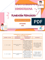 Cronograma de Planeación Pedagogica