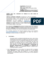 Solicito Declarar Improcedente La Demanda