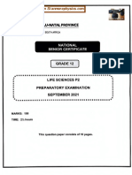 Life Sciences Grade 12 Trial 2021 p2 and Memo