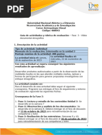 Guía de Actividades y Rúbrica de Evaluación - Unidad 2 - Fase 3 - Vídeo Documental Etnográfico