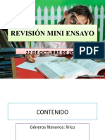 Revisión Mini Ensayo - Octubre 1