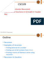 Lecture - Recursion and Mathematical Functions in C