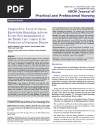 Chapter Five Level of Nurses Knowledge Regarding Adverse Events Post Immunization at The Health Care Centers in The Northwest of Jerusalem District