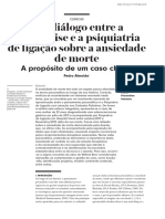 Um Diálogo Entre A Psicanálise e A Psiquiatria de Ligação Sobre A Ansiedade de Morte