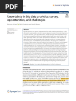 Uncertainty in Big Data Analytics