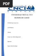 Actividad 2 Filosofia de Calidad