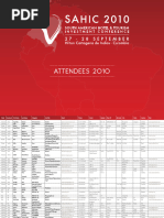 SAHIC Attendees2010