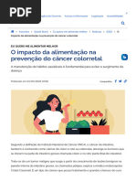 O Impacto Da Alimentação Na Prevenção Do Câncer Colorretal - Português (Brasil)