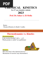 Chemical Kinetics 2023: Prof. Dr. Sahar A. El-Molla