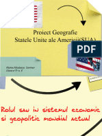 Statele Unite Ale Americii SUA Proiect 1 Geografie