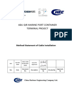 CHEC CON 00 00 MST 0040 A01 Method Statement of Cable Installation