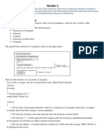 Introduction To Problem Solving Using C Unit-2