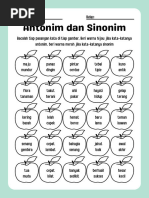 Lembar Kerja Bahasa Antonim Dan Sinonim