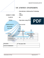 Programing (Operations Using Nested Loop) ... Syed Fasih