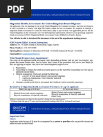 Migration Health Information Sheet - United Kingdom - Kenya - Clean Version