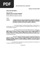 Oficio Del Alcalde de Sinsicap A La Gerente de Turismo Del GRLL