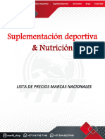 Lista de Precios Masfit - Marcas Nacionales