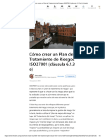 Cómo Crear Un Plan de Tratamiento de Riesgos ISO27001 (Cláusula 6.1.3 E)