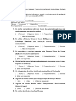 Proposta de Questionario - Projeto de Extensao - Camila, Gabriela, Karina, Keslly, Rafaela