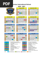 2020 2021 Invictus School Calendar