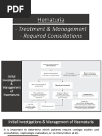 Hematuria Treatment Management and Required Consultations